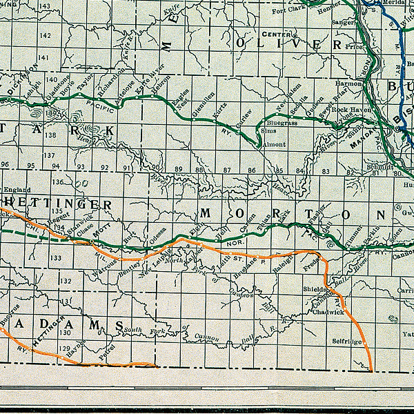 Official map of North Dakota